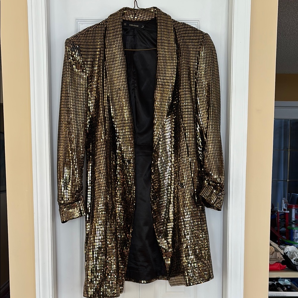 Zara Gold Sequin Women's Jacket